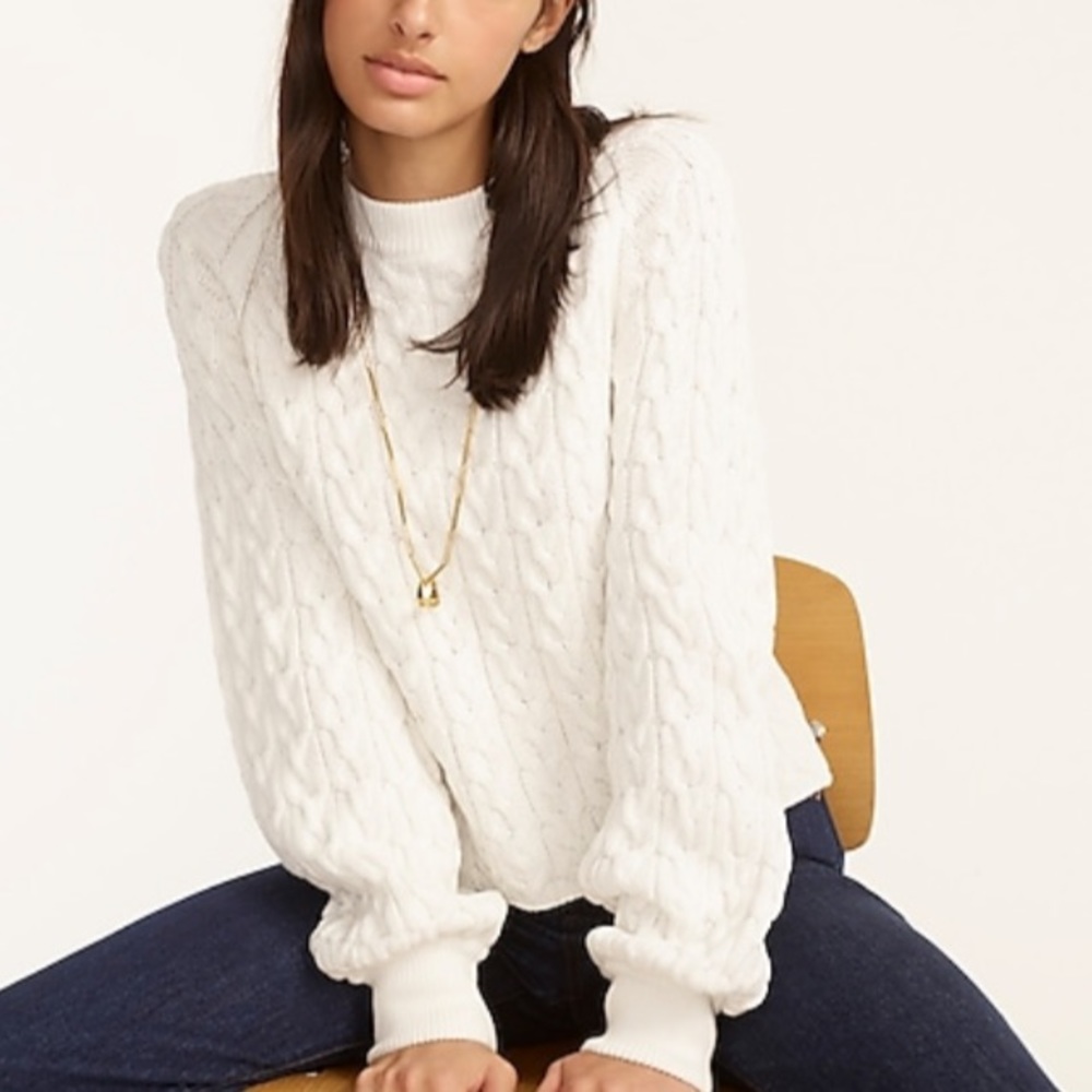 J.Crew Relaxed Cable Knit Pullover
